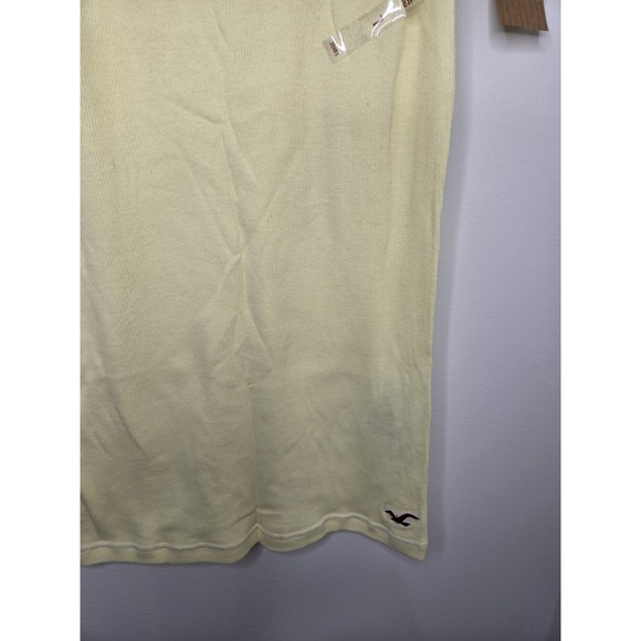 NWT Y2K Vtg Hollister Ribbed Tank Top Navy Size L Chiffon Floral Scoop Neck - Picture 4 of 5